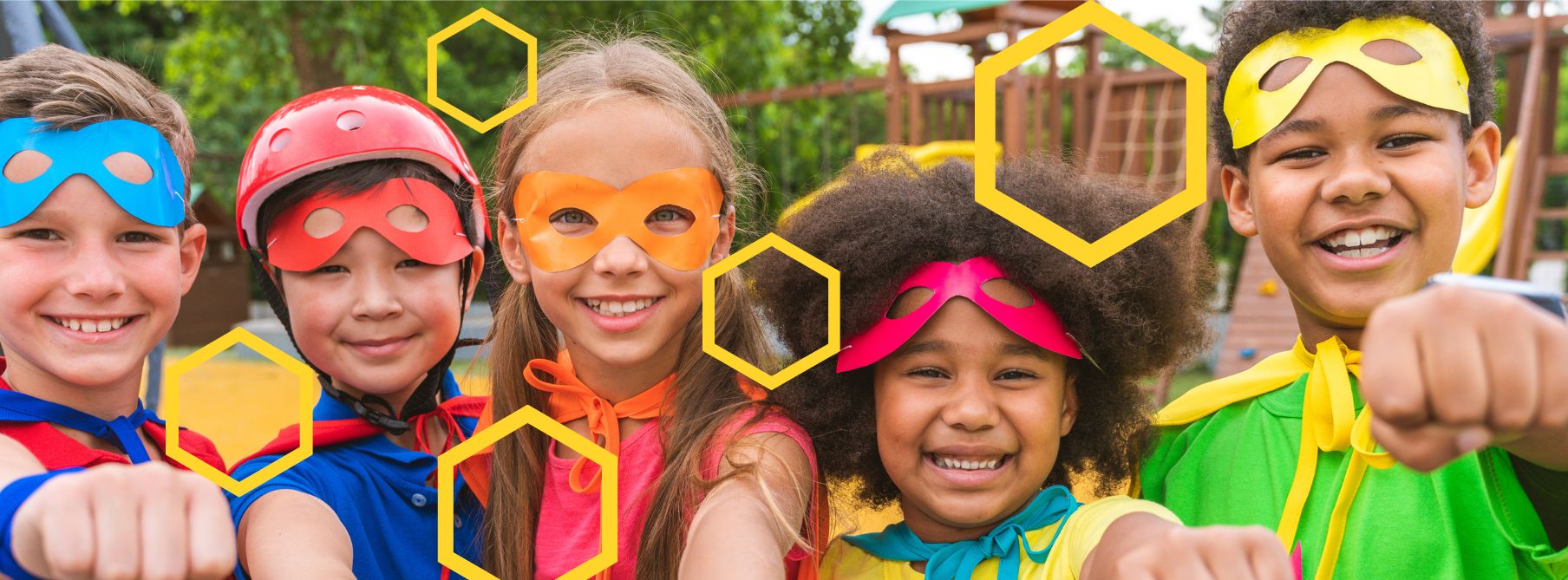 happy kids in hive5 summer camp indoor and STEAM